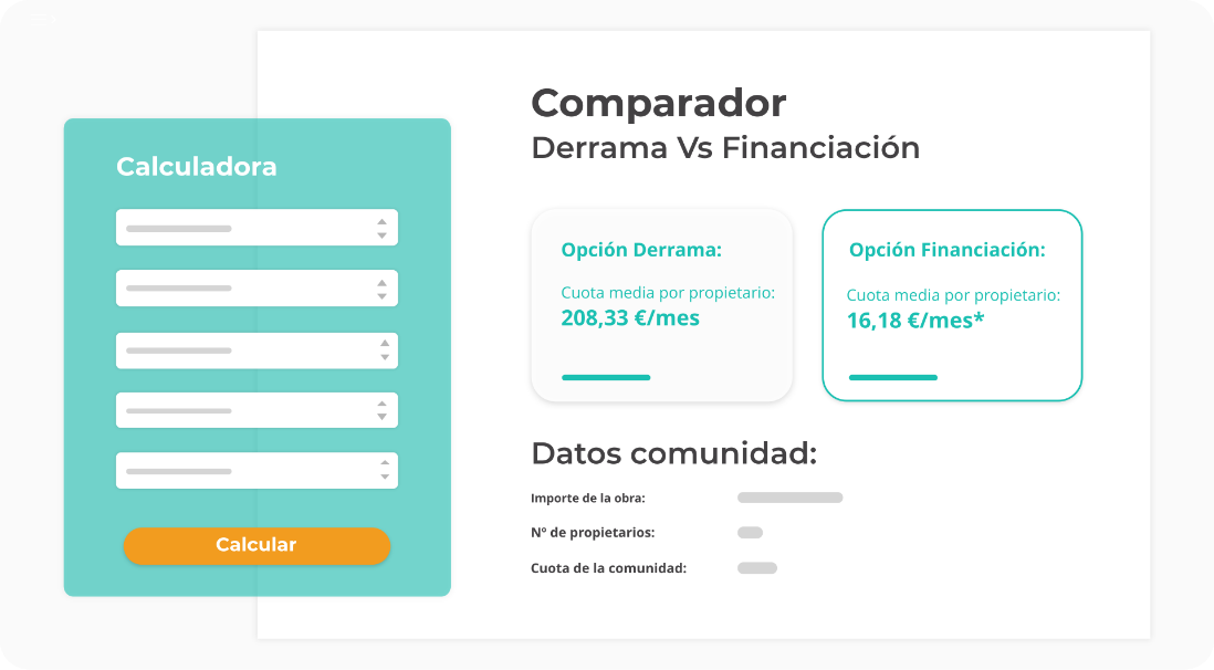 Ilustracion de la calculadora de financiacion